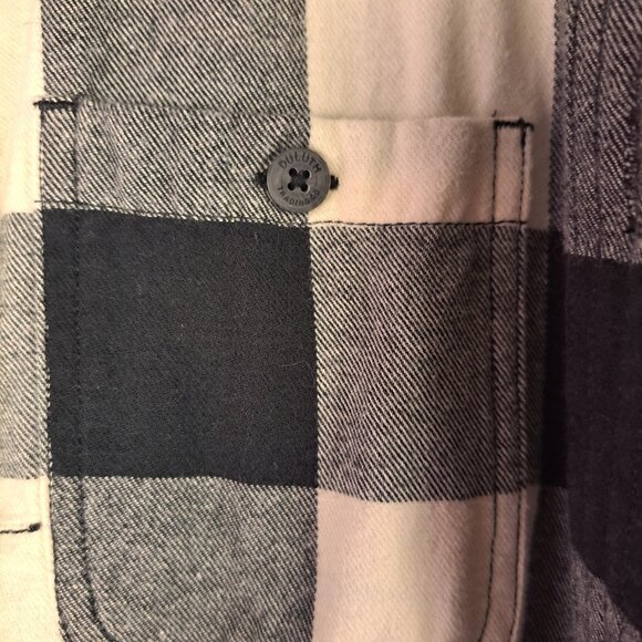 DULUTH Women's Buffalo Plaid Check Black Off White Flannel Cotton Shirt Sz XL - Picture 4 of 10
